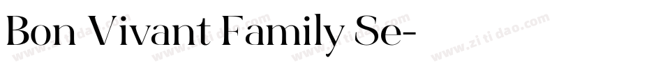 Bon Vivant Family Se字体转换
